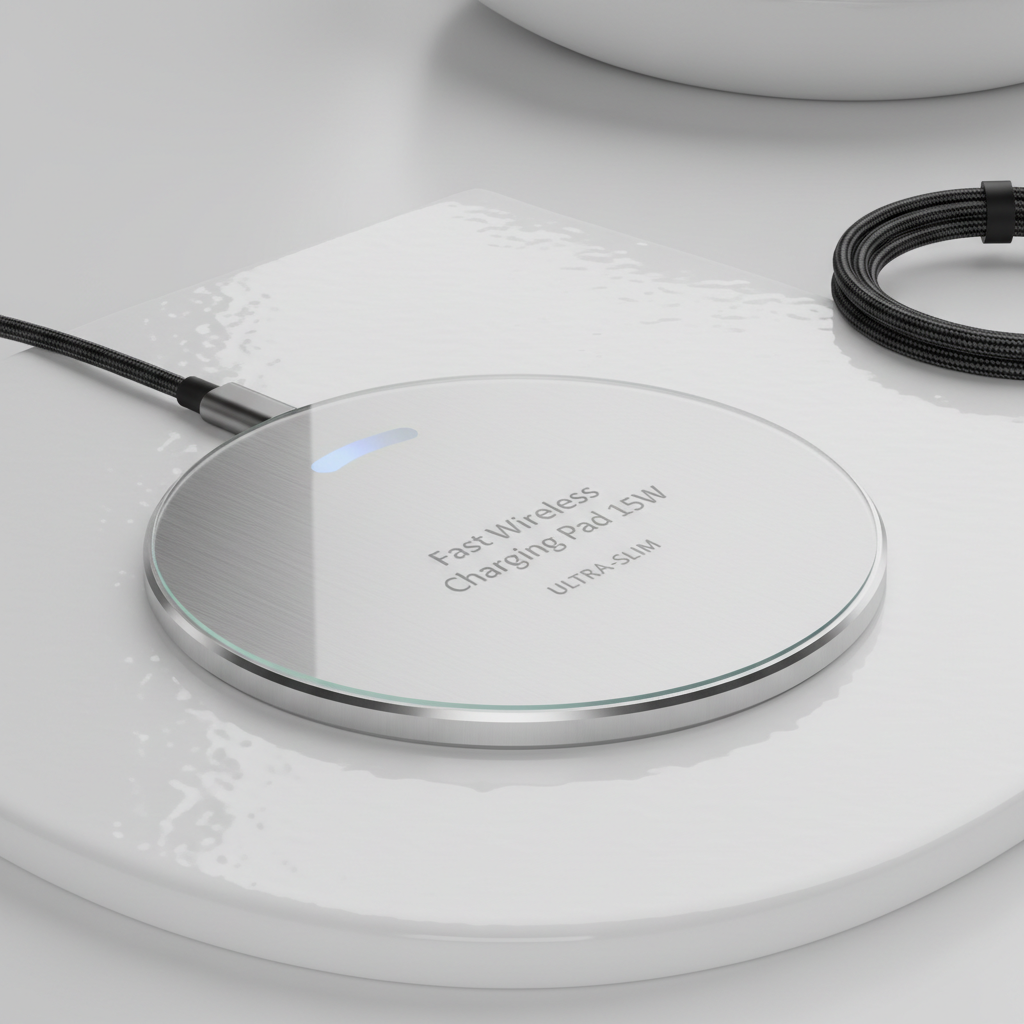 Fast Wireless Charging Pad - 15W Ultra-Slim